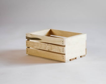 Small Natural Wood Crate