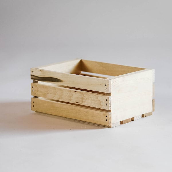 Small Natural Wood Crate