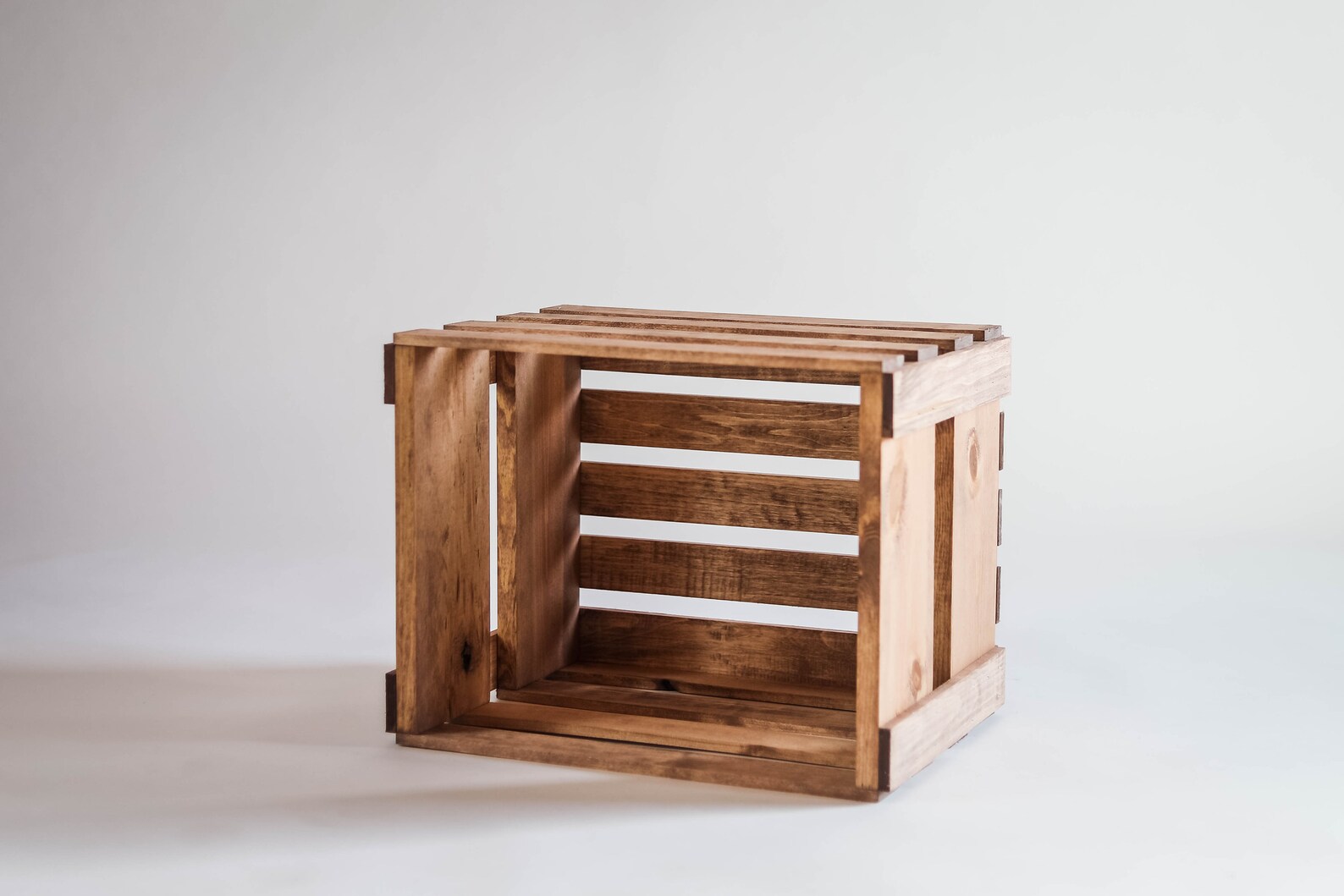 Vinyl Record Holder Wood Crate Etsy