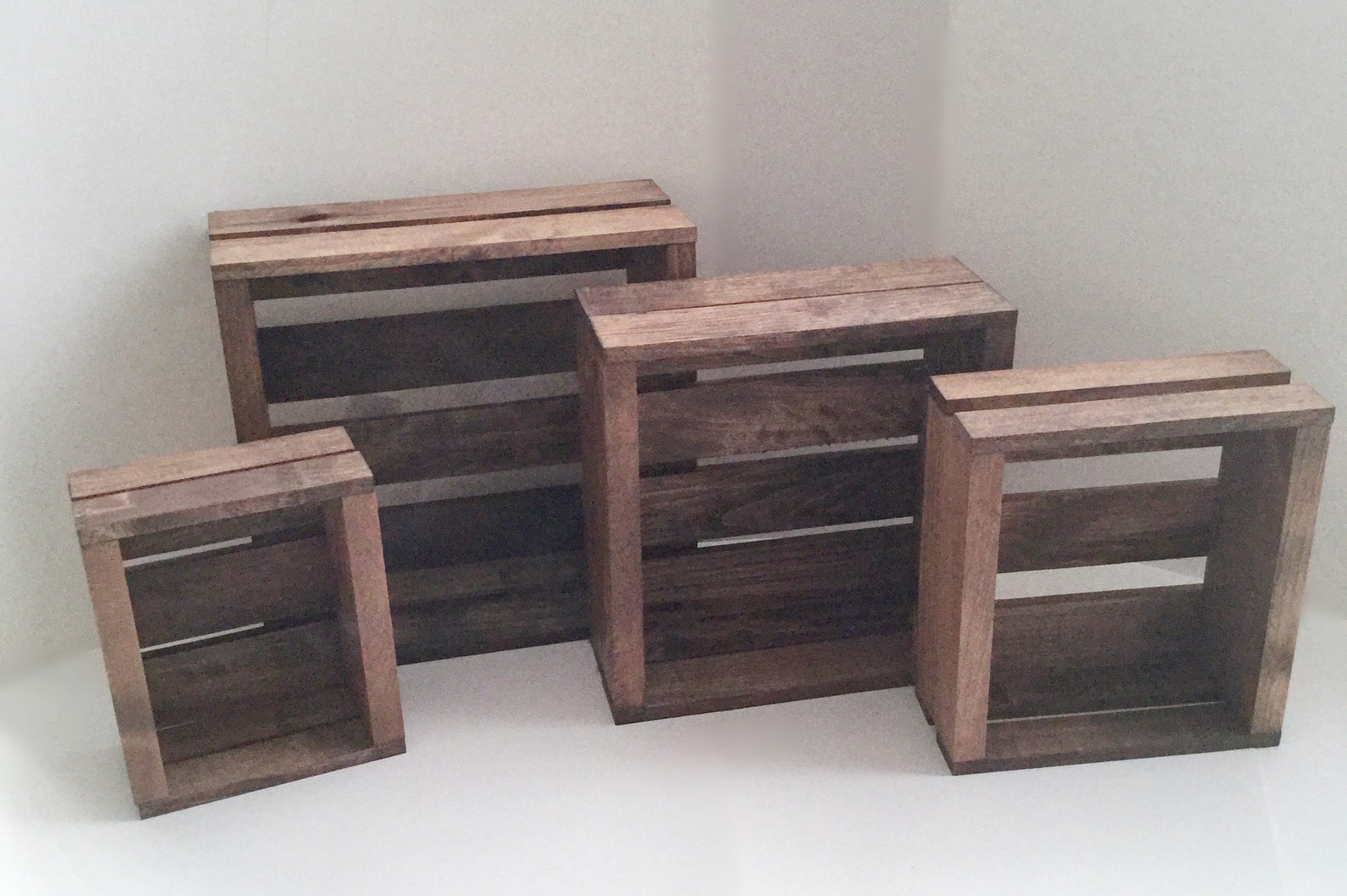 Wooden Nesting Boxes Set of 4 Etsy
