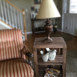 End Table/Nightstand Wood Crate image 5