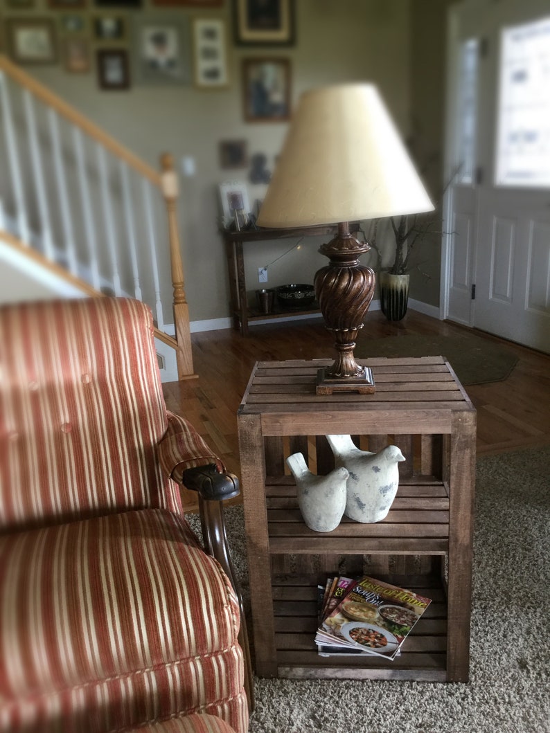 End Table/Nightstand Wood Crate image 5