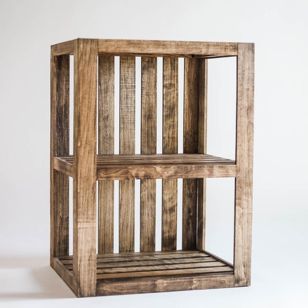 End Table/Nightstand Wood Crate