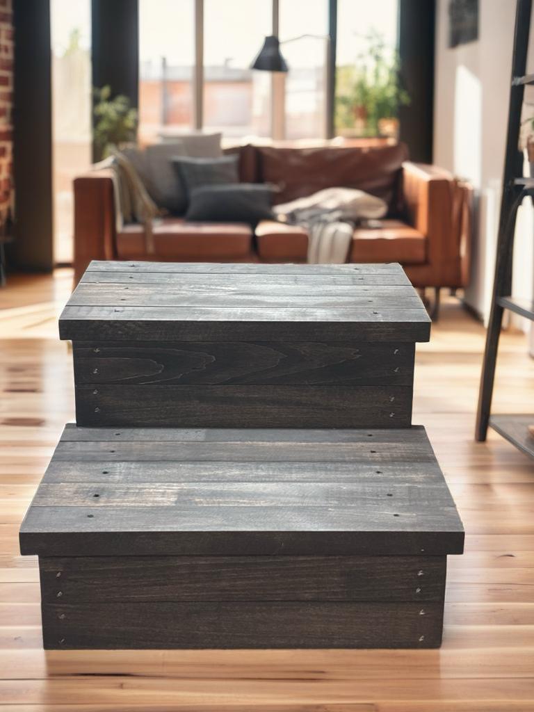 Vintage Stained Wooden 2-step Stool – Rustic Pet & Kids Steps - Etsy