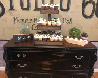 Medium Stained Cupcake Stand