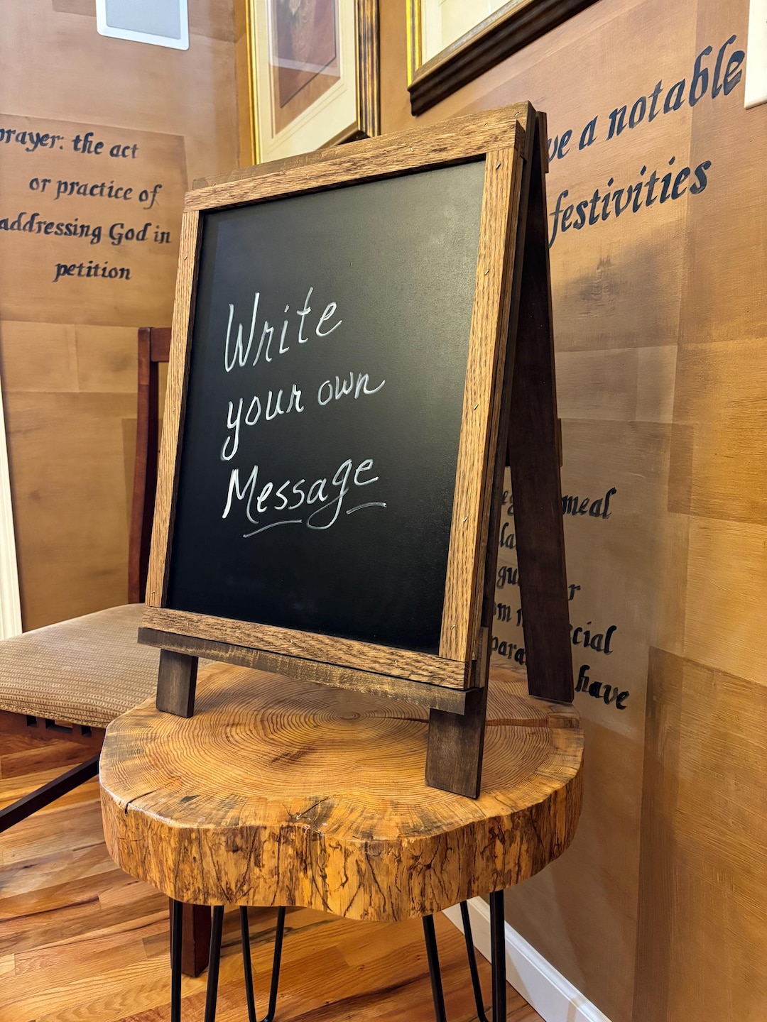 Rustic Whiteboard Rustic Wooden Display Easel – 24