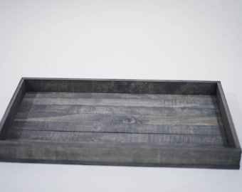 Medium Antique Gray Stained Serving Tray