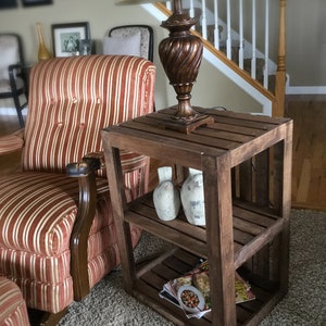 End Table/Nightstand Wood Crate image 4