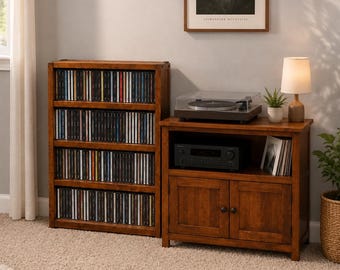 Vintage Mid Century Modern Kalmar Designs 30 Slot CD Holder Teak