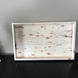 Tray | Decorative Serving Tray for Home Décor | Rustic Wood & Metal Design | Chic Centerpiece for Dining and Entertaining