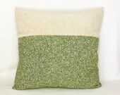 20 x 20 quot Designer Color Block Green Blush Pink Textured Throw Pillow Cover Velvet Botanical Coastal Garden Contemporary Mid Century Retro