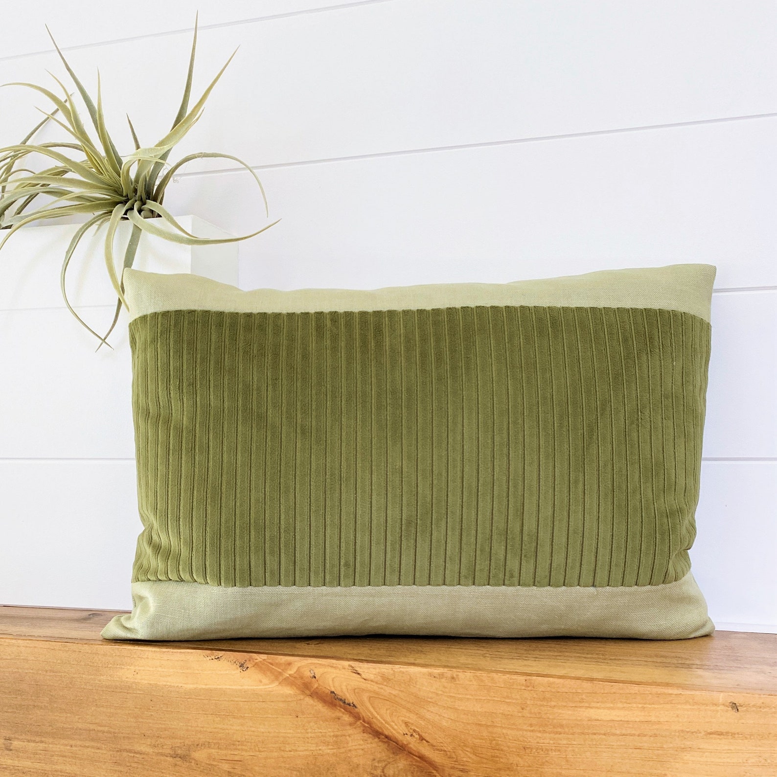 14 X 20 Lumbar Pillow Olive Green Corduroy Etsy