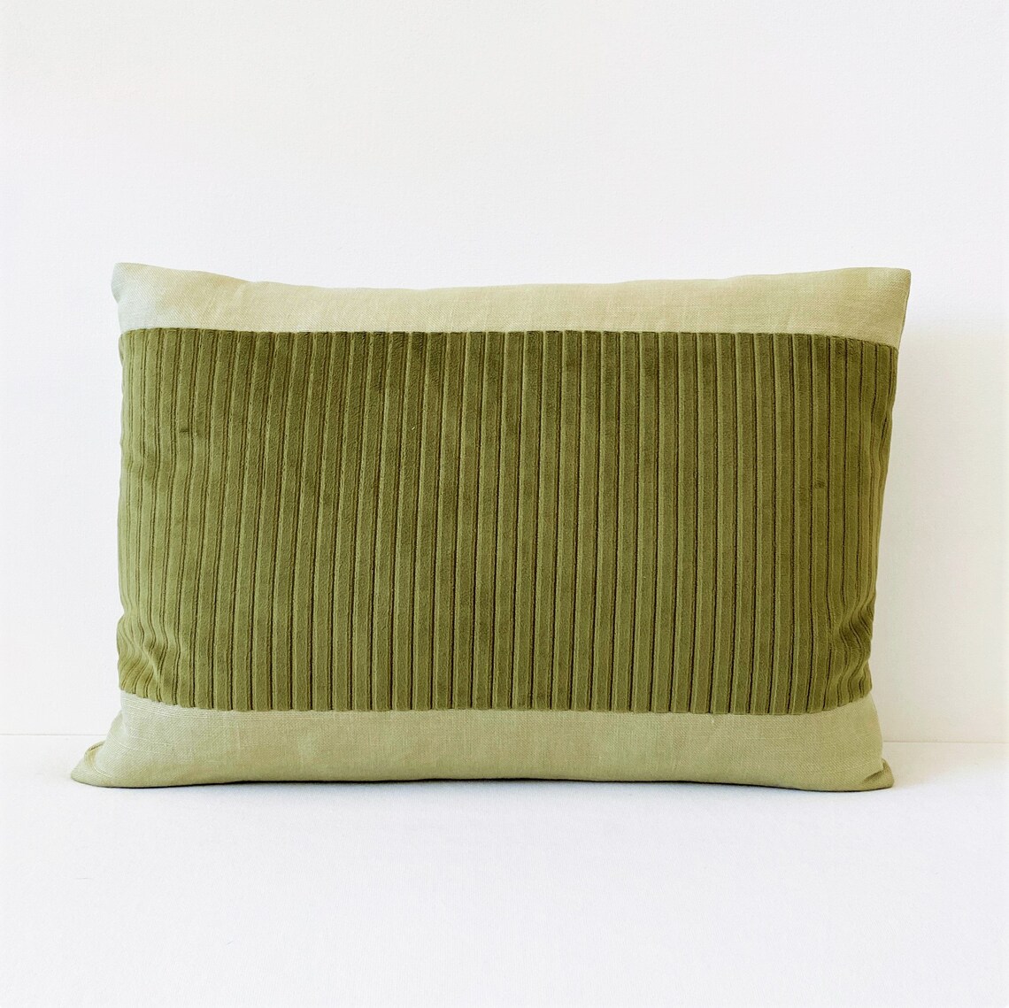 14 X 20 Lumbar Pillow Olive Green Corduroy Etsy