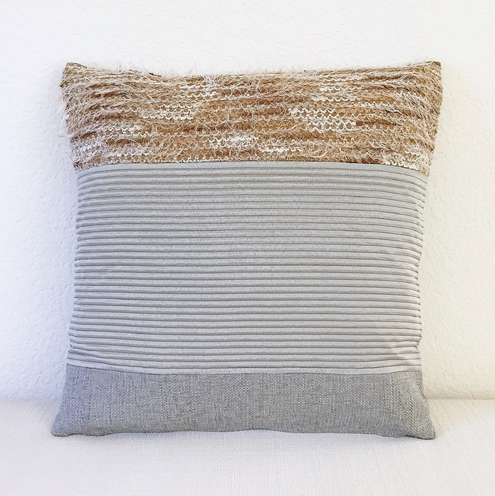 20 x 20 Pillow Cover Nickel Gray Textured Pillow Etsy