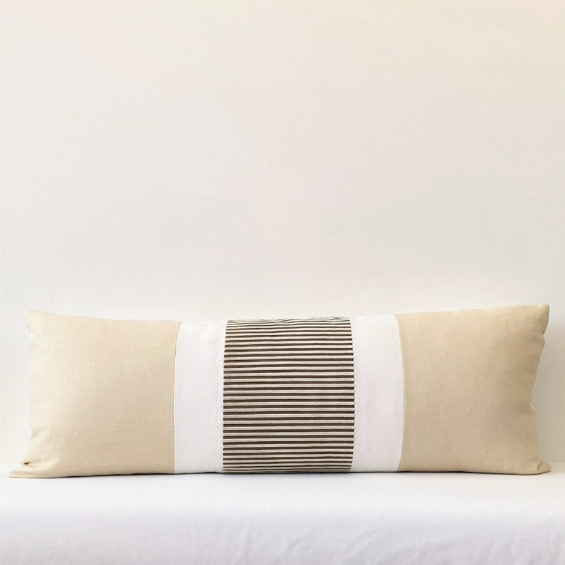 14x36 Long Lumbar Pillow Cover 100 Linen Cut Etsy