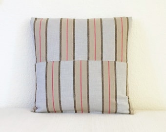 18" x 18" Pillow Cover, Gray Stripe Graphic Pillow, Scandinavian Pillow