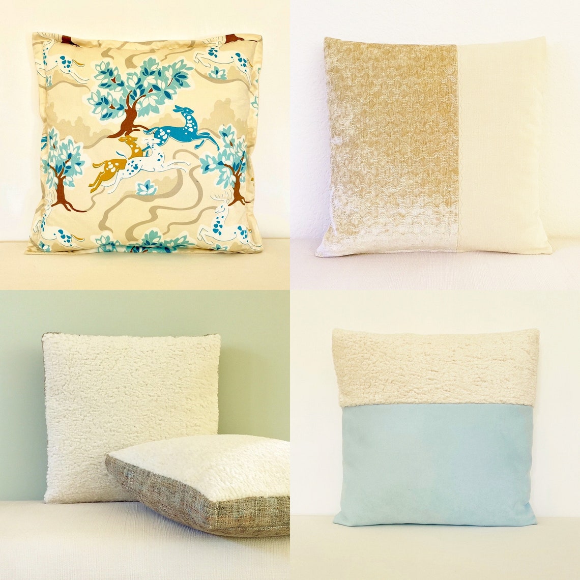 20 x 20 Throw Pillow Cover Color Block Nordic Etsy