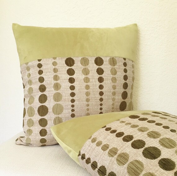 18x 18 Designer Throw Pillow Cover Pieced Green Etsy