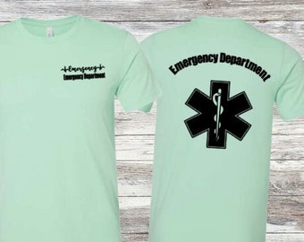 Emergency Department Star of Life Short Sleeve Shirt, Spring Colors