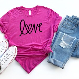Love Unisex Tee, Cute Valentines Shirt, Love you more, Cute Womens Tee, Soft Valentines Tee, Trendy Valentines Shirt, Galentines