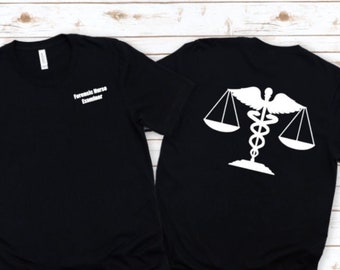 Forensic Nurse Examiner Shirt, Medical Caduceus Scales Symbol Tee