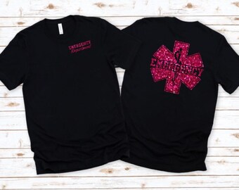 Glitter Emergency Department Shirt | Star of Life ER Nurse Tee