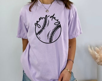 Oversized Baseball Game Day Shirt, Comfort Colors