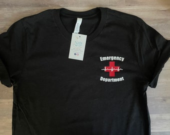 Emergency Department T-Shirt, ER Medical Cross Design