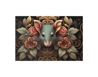 Cartes postales d'art Rat bleu style baroque