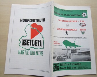 1980 Tottenham Hotspur Spurs, PSV Eindhoven Het Beiler Tournament Programme. Ideal Christmas Gift, Fathers Day, Birthday Present