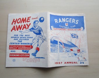 1957 Rangers Football Club Annual, Handbook, Yearbook, Souvenir. Ideal Christmas Gift, Fathers Day, Birthday Present