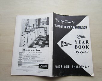 1959-60 Derby County Football Supporters' Club Handbook, Yearbook, Souvenir. Ideal Christmas Gift, Fathers Day, Birthday Present
