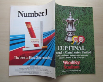 1979 Arsenal v Manchester United  F A Cup Final Football Match Day Programme. Ideal Christmas Gift, Fathers Day, Birthday Present