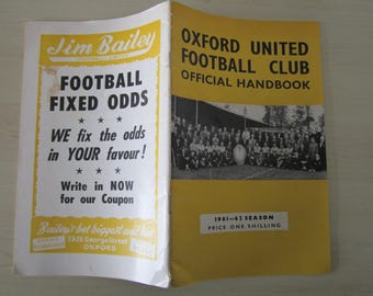 1961-62 Oxford United FC Club Handbook, Yearbook, Annual, Souvenir. Ideal Christmas Gift, Fathers Day, Birthday Present For Him