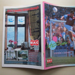 1990-91 West Ham United Football Club Handbook, Yearbook, Annual, Souvenir. Ideal Christmas Gift, Fathers Day, Birthday Present