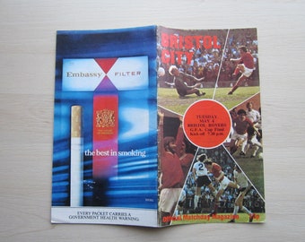 1976 Bristol City v Bristol Rovers Gloucestershire F A Cup Final Football Match Programme. Ideal Christmas/Birthday Gift.