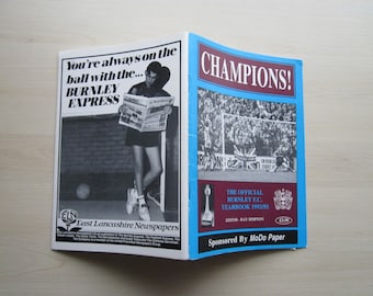 1992-93 Burnley Football Soccer Club Handbook, Yearbook, Annual, Souvenir. Ideal Christmas Gift, Fathers Day, Birthday Present