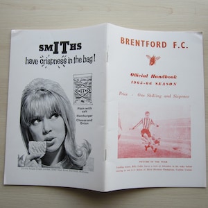 1965-66 Brentford Football Club Handbook, Yearbook, Annual. Ideal Christmas Gift, Fathers Day, Valentine&#39;s Day, Birthday Present