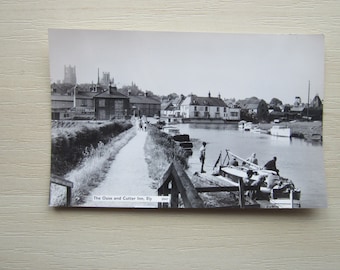 REAL PHOTO Postcard (Rppc) The Quse And Cutter Inn, Ely, Cambridgeshire, England, UK. Genuine, Original. Used. Postmarked 1949.