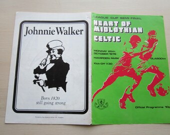 1976-77 Hearts v Celtic Scottish League Cup Semi-Final Football Programme. Ideal Christmas Gift, Fathers Day, Birthday Present