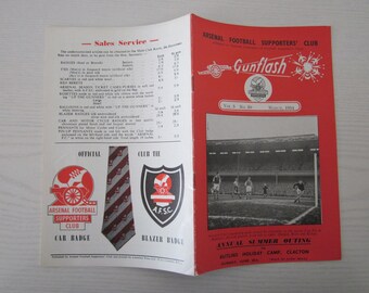 March 1954 Arsenal Football Supporters' Club Souvenir, Brochure. Ideal Christmas Gift, Fathers Day, Birthday Present For Him
