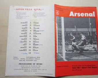1976-77 Arsenal v QPR  League Cup Semi-Final REPLAY Football Programme. Ideal Christmas Gift, Fathers Day, Birthday Present