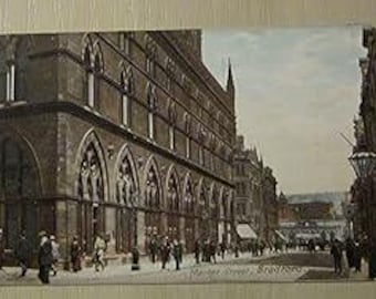 Postcard, Market Street, Bradford, United Kingdom, Genuine, Original.