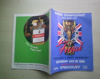 1966 England v West Germany, World Cup Final Football Programme, First Ever REPRINT/REPRODUCED!