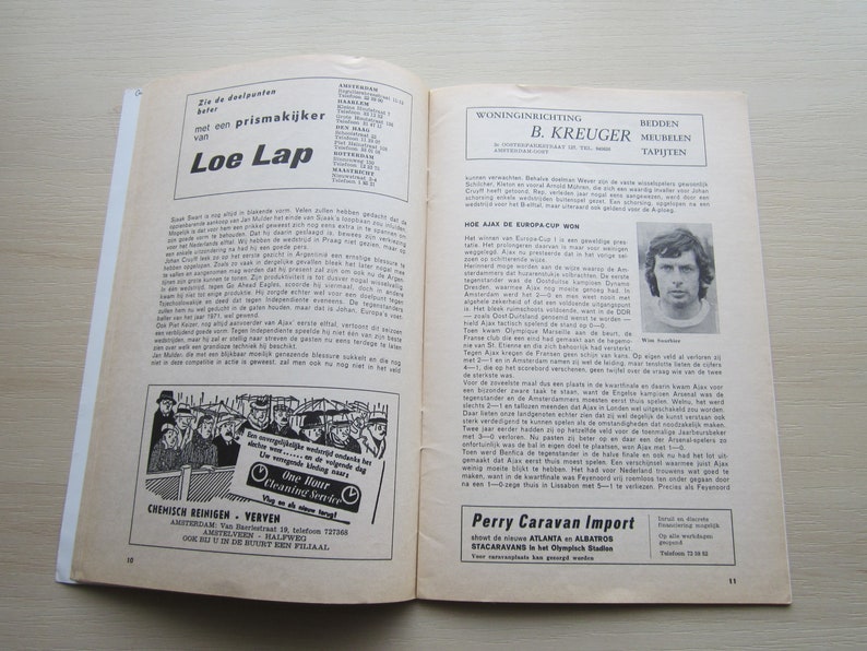 Programme de football de la finale de la Coupe intercontinentale Independiente Ajax 1972. Idéal cadeau de Noël, fête des pères, cadeau d'anniversaire image 5