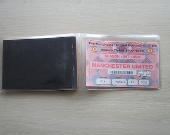 1997-98 Manchester United Football Club Used Season Ticket Booklet