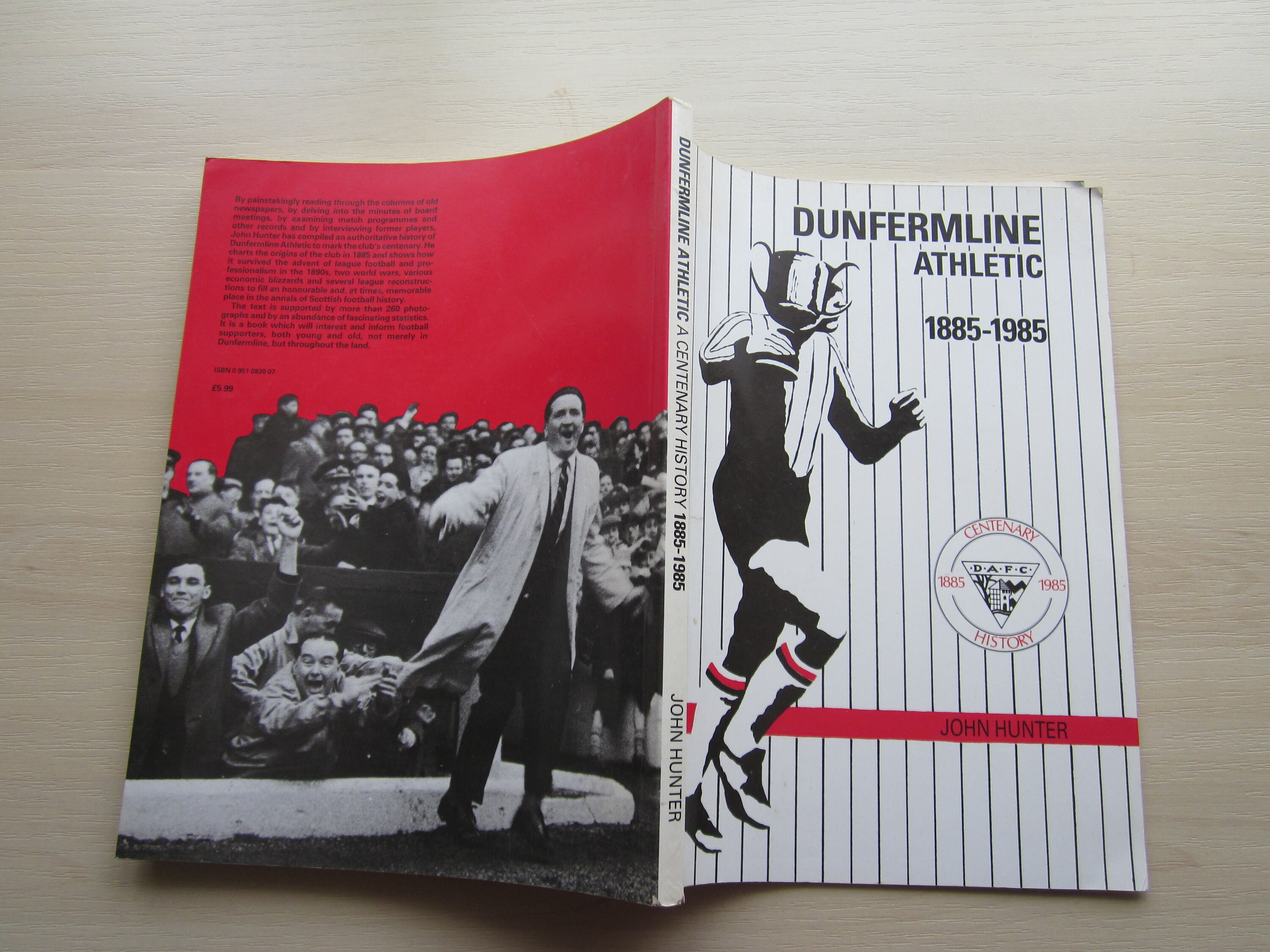 Image of 1885-1985 Original Dunfermline Athletic Football Club Centenary History, Memorabilia. Ideal Christmas Gift, Fathers Day, Birthday Present