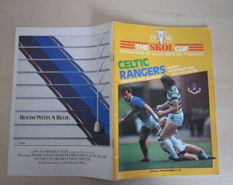 1986-87 Celtic v Rangers Scottish League Cup Final Football Match Programme.
