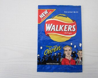 1998-99 Walkers, Michael Owen Crisps Empty Crisp Packet. Ideal Christmas Gift, Father's Day, Birthday Present, Football Gift For Him.