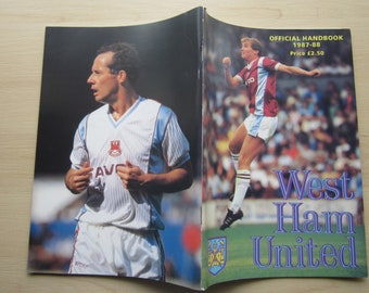 1987-88 West Ham United Football Soccer Handbook, Yearbook, Annual, Souvenir. Ideal Christmas Gift, Fathers Day, Birthday Present.